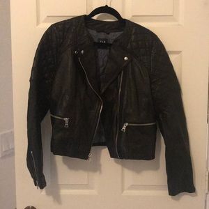GAL - Real / Genuine leather, black jacket - BLACK